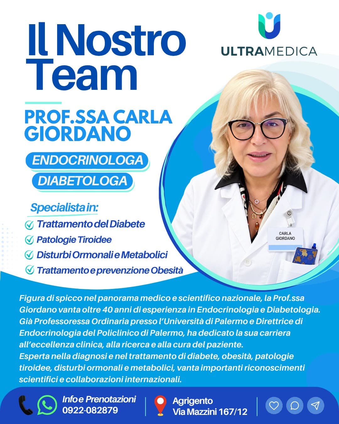 Prof.ssa Carla Giordano — Endocrinologa · Diabetologa